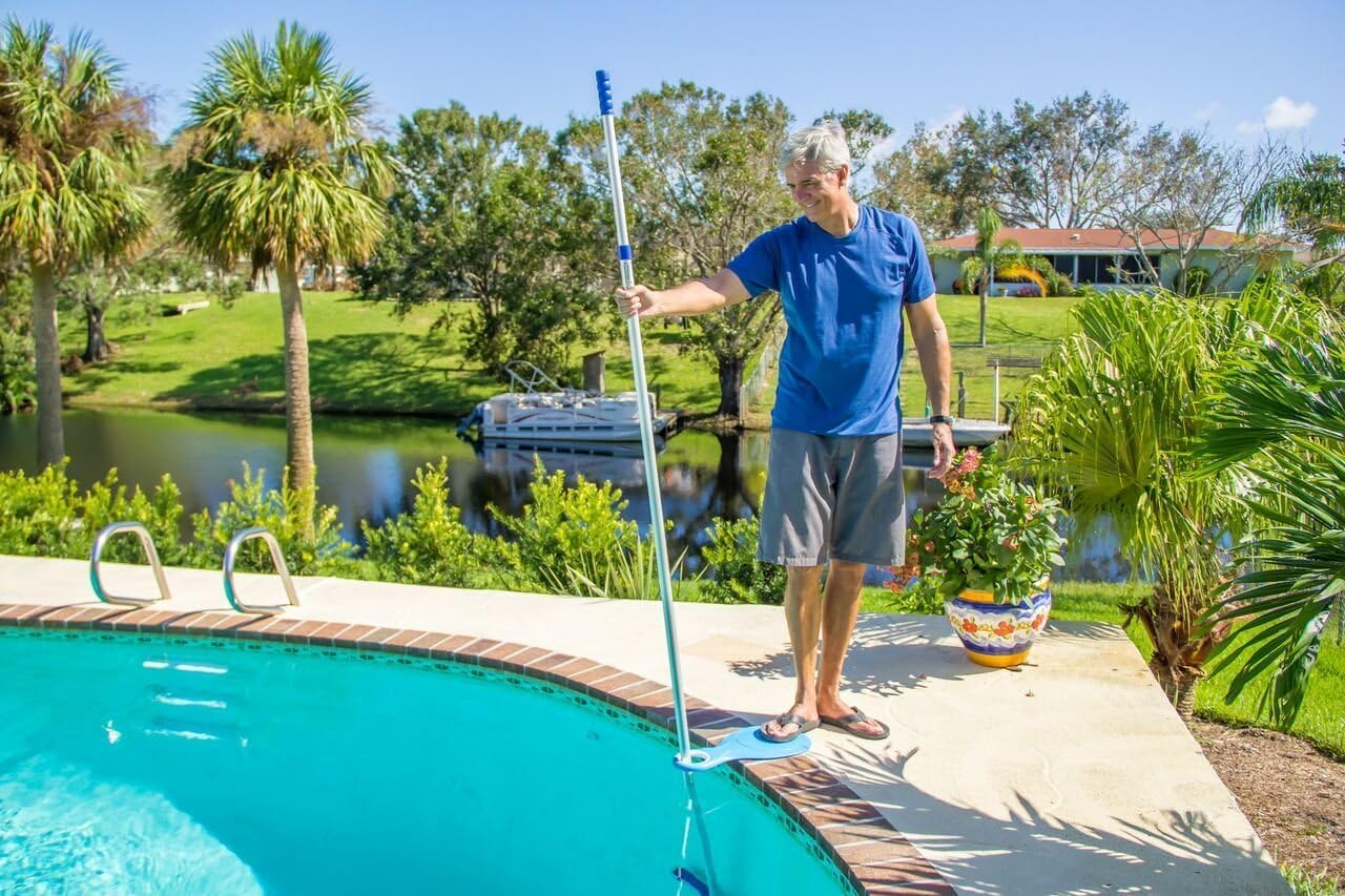 POOL BLASTER Brush Buddy Extended Arm - Premium Swimming Pool Wall Cleaner with Scrub Brush Head | Ideal for Deep Cleaning Pool Walls & Corners | Perfect for Pool Maintenance Kits & Weekly Cleaning Routines