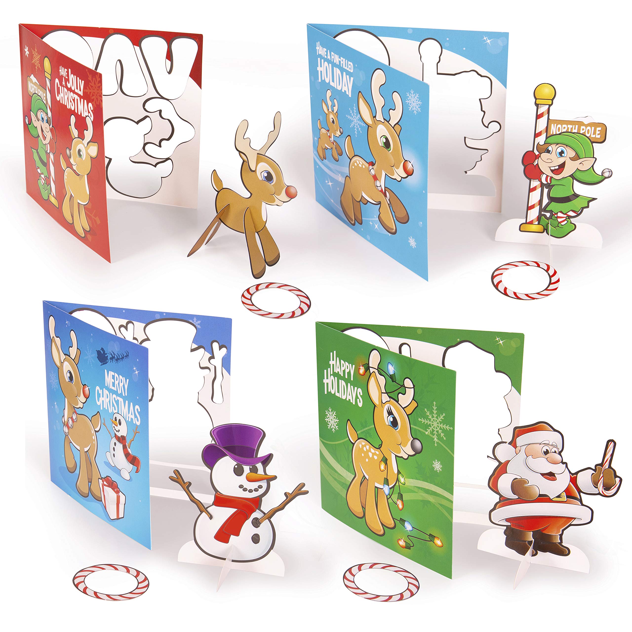 28 Pack Merry Christmas Greeting Cards for Kids - Perfect for Classroom Exchanges, Holiday Parties & Family Gifts