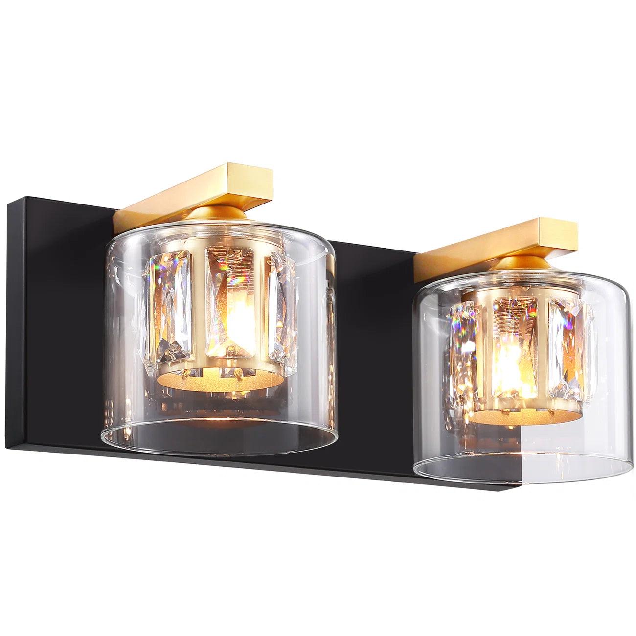 Kolt Chrome Modern 2-Light Bathroom Vanity Light Fixture - Perfect for Bathroom Makeovers & Spa-Like Ambience