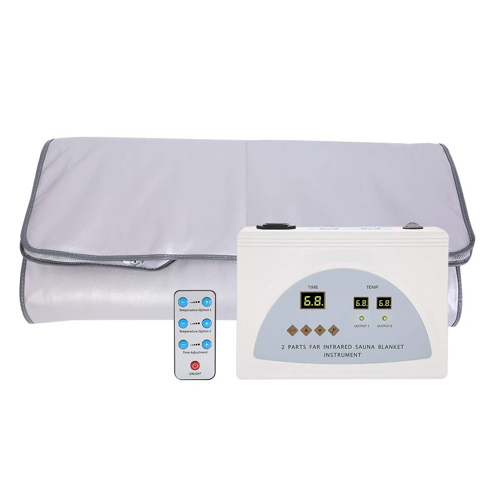 Yosooo Far Infrared Sauna Blanket with Heating & Massage - Portable Slimming Fitness Mat for Home Spa, Body Detox & Relaxation | US Plug for Office, Salon & Personal Wellness