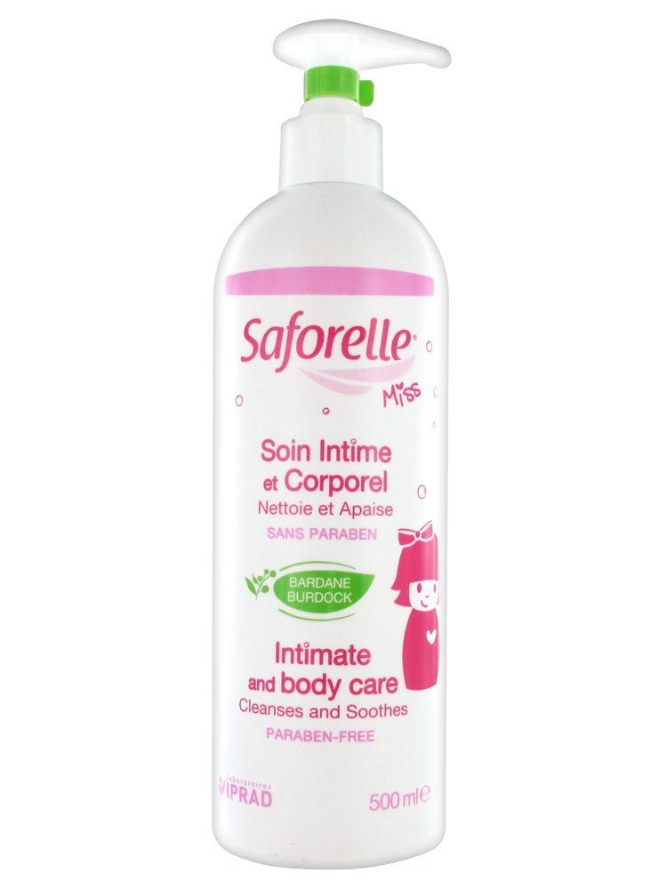 Saforelle Miss Personal and Body Hygiene Wash - 500ml pH-Balanced Intimate Cleanser for Women - Gentle Daily Care for Sensitive Skin | Perfect for Shower, Travel & Gym Use