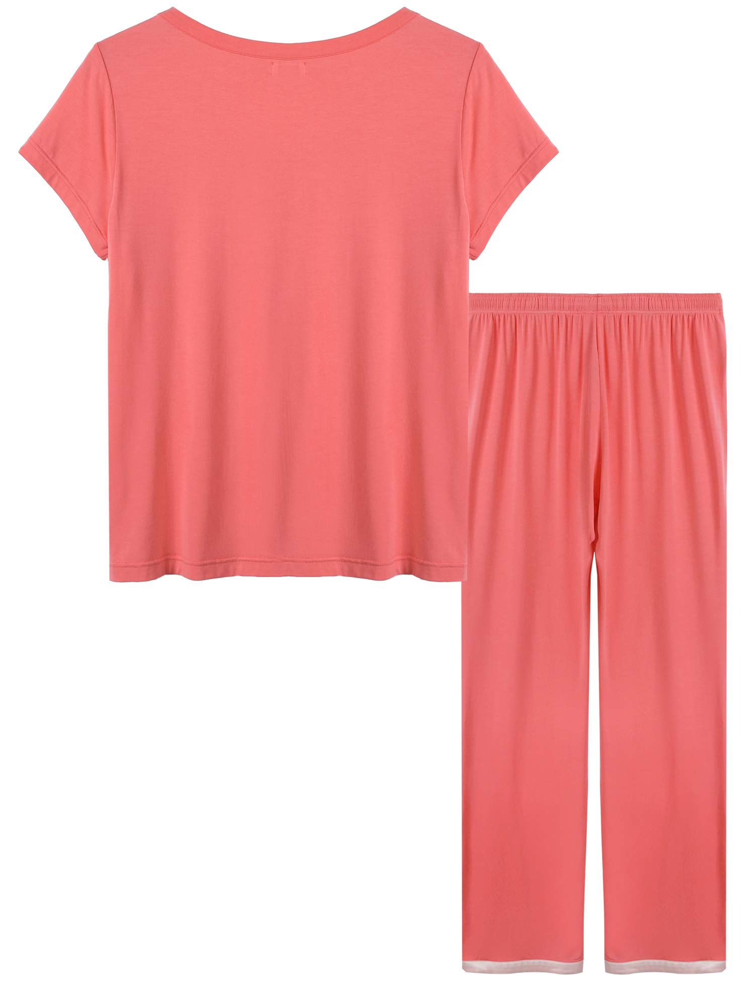 Joyaria Cooling Bamboo Viscose Pajama Set for Women - Lightweight, Moisture-Wicking Sleepwear for Night Sweats (Sizes S-XXL) | Perfect for Hot Sleepers & Summer Nights