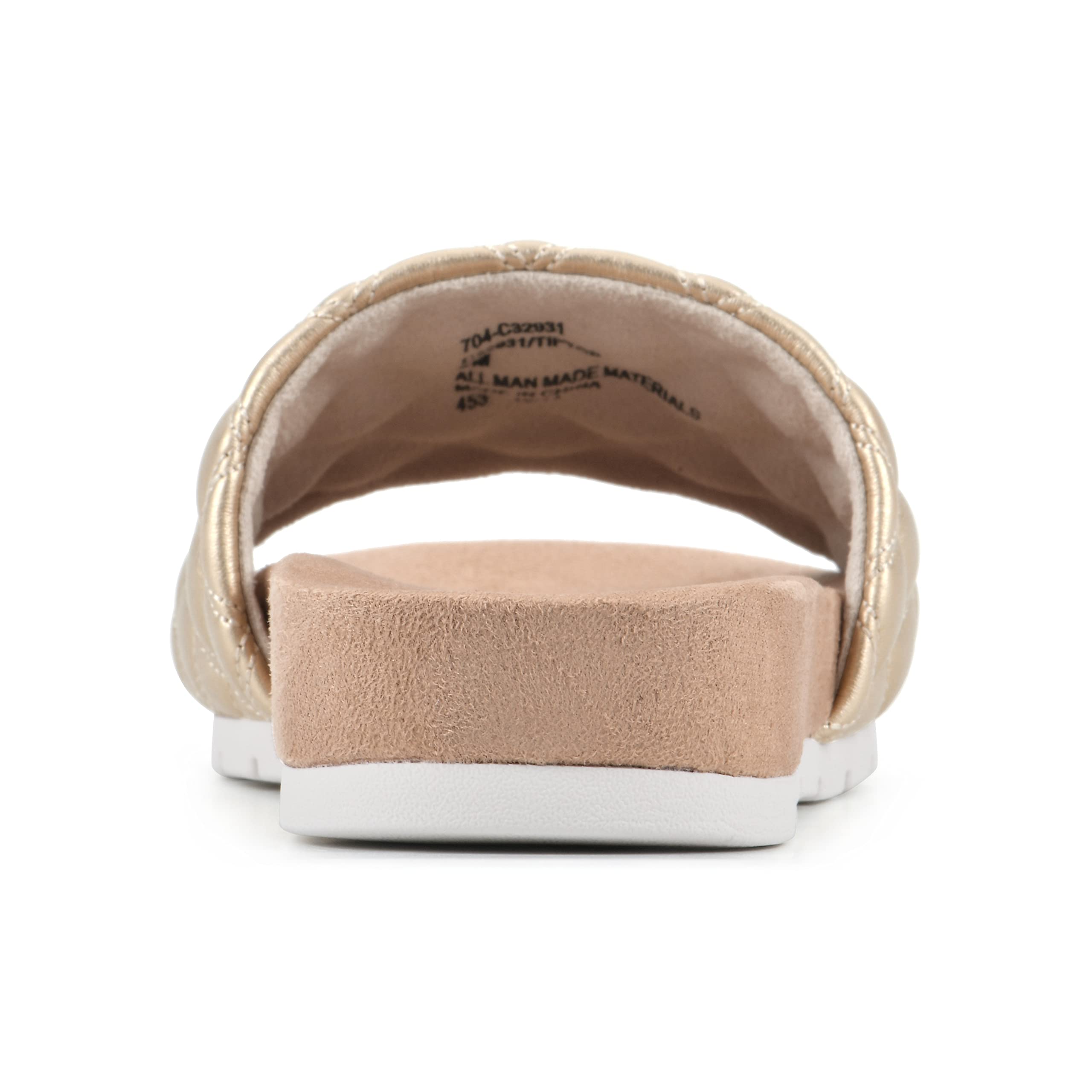 White Mountain Tiptop Women's Slide Sandals - Comfortable for Beach & Casual Wear