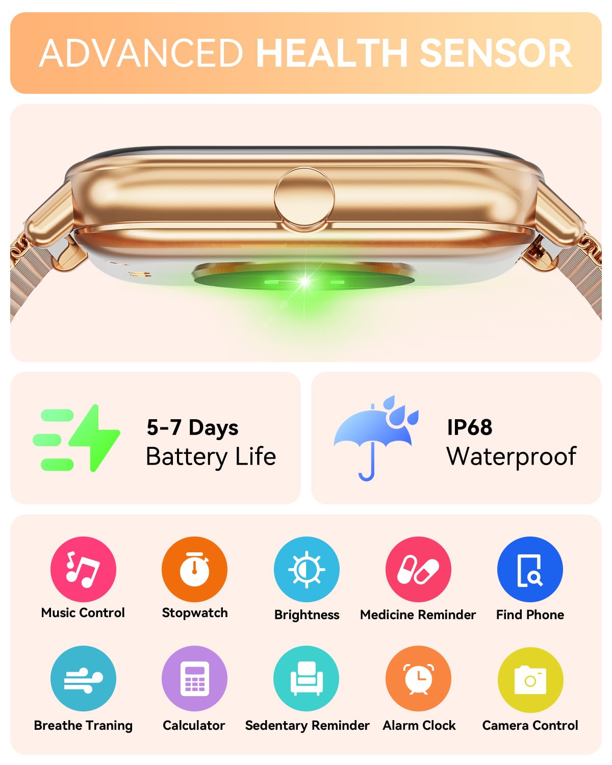 Smart Watch for Women & Men - 1.85