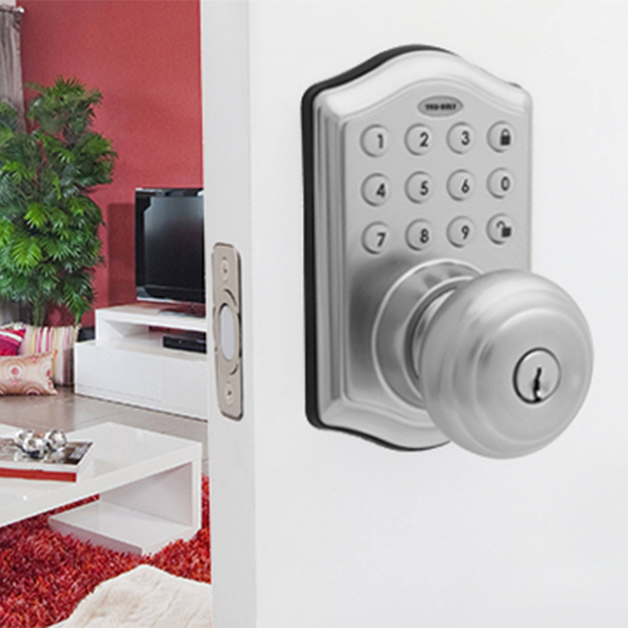 Honeywell 8732301L Electronic Keypad Door Lock - Satin Nickel Finish, Secure Keyless Entry for Homes & Offices | Ideal for Front Doors, Apartments & Rental Properties