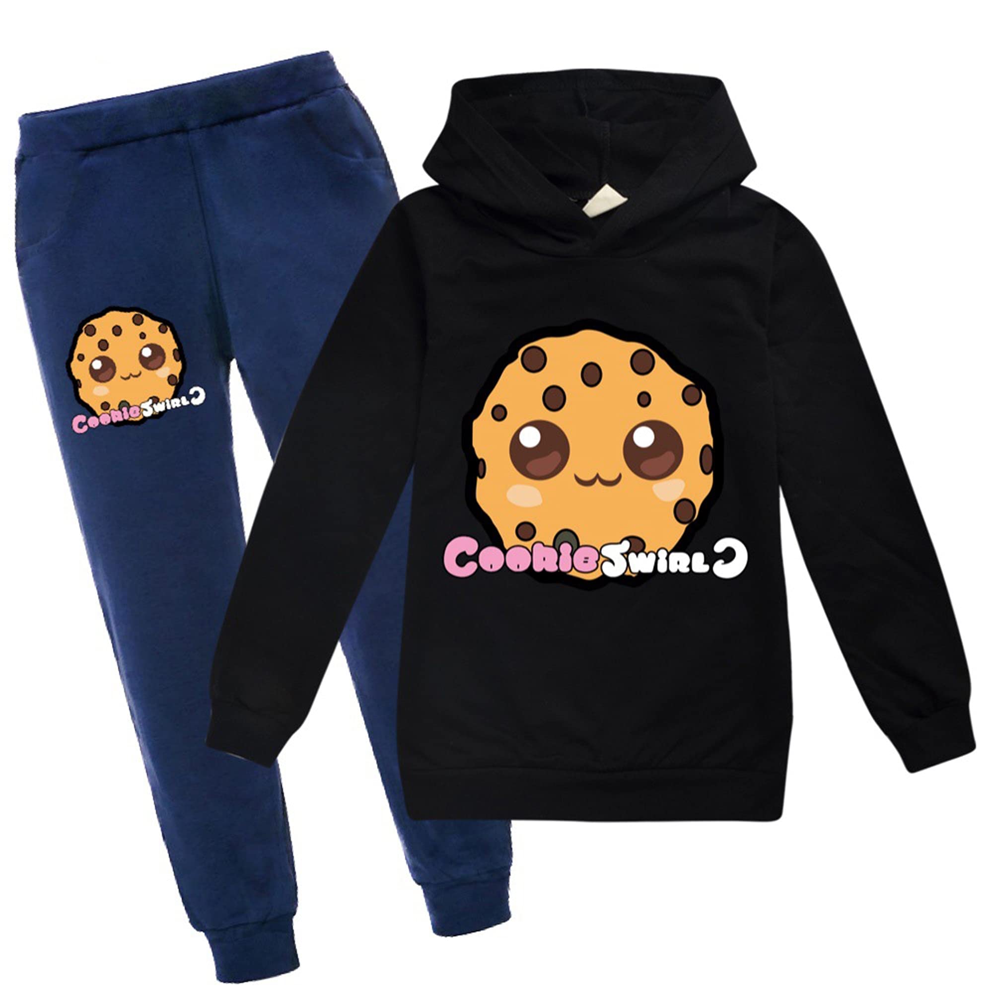Cookie Swirl C Novelty 2-Piece Hoodie & Sweatpants Set for Boys & Girls - Cute Cartoon Character Outfit for School, Playdates & Family Activities