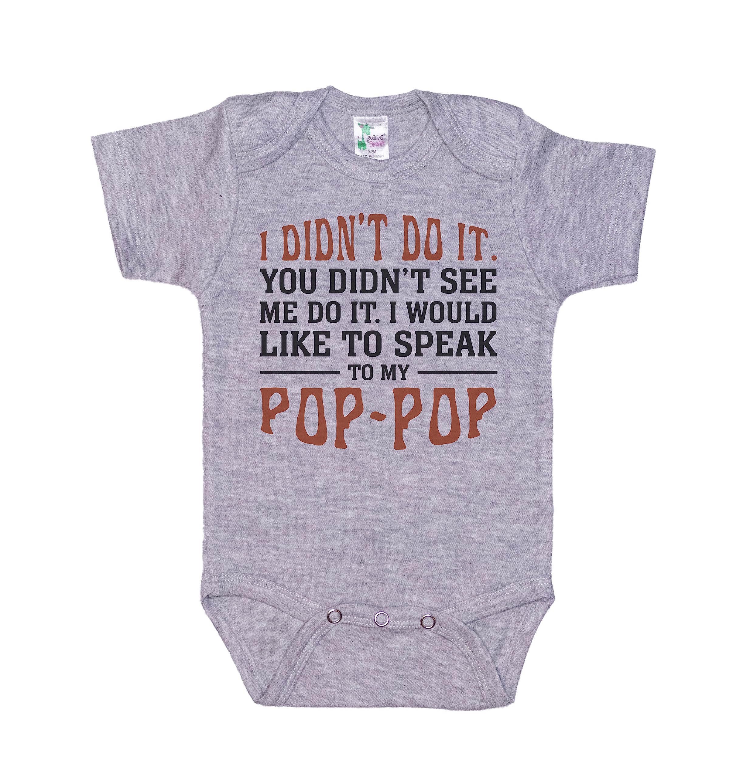 Ebenezer Fire Grandchild Baby Onesie - Speak To My Pop-Pop Unisex Newborn Bodysuit | Cute Outfit for Family Reunions & Photo Shoots
