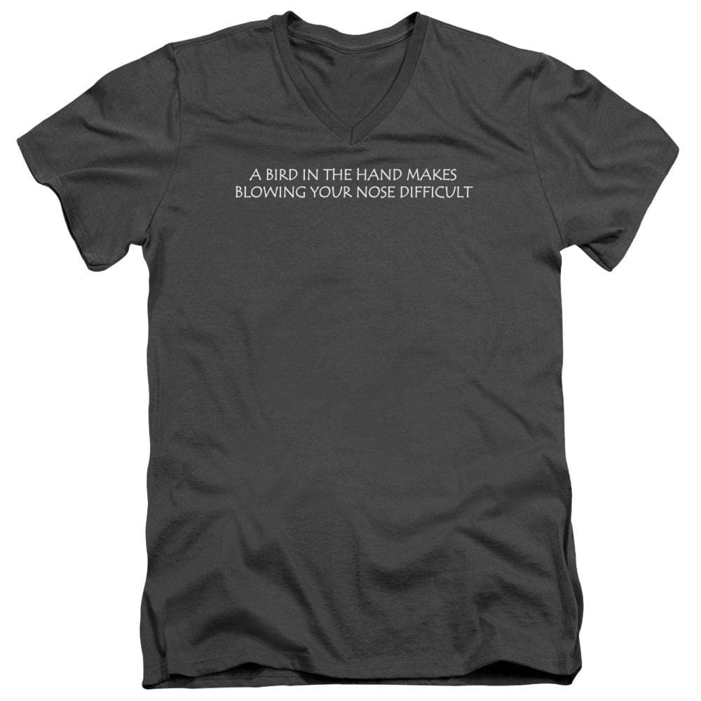Bird in The Hand Adult V-Neck T-Shirt - Soft Cotton Tee for Men & Women - Casual Wear, Street Style & Everyday Comfort