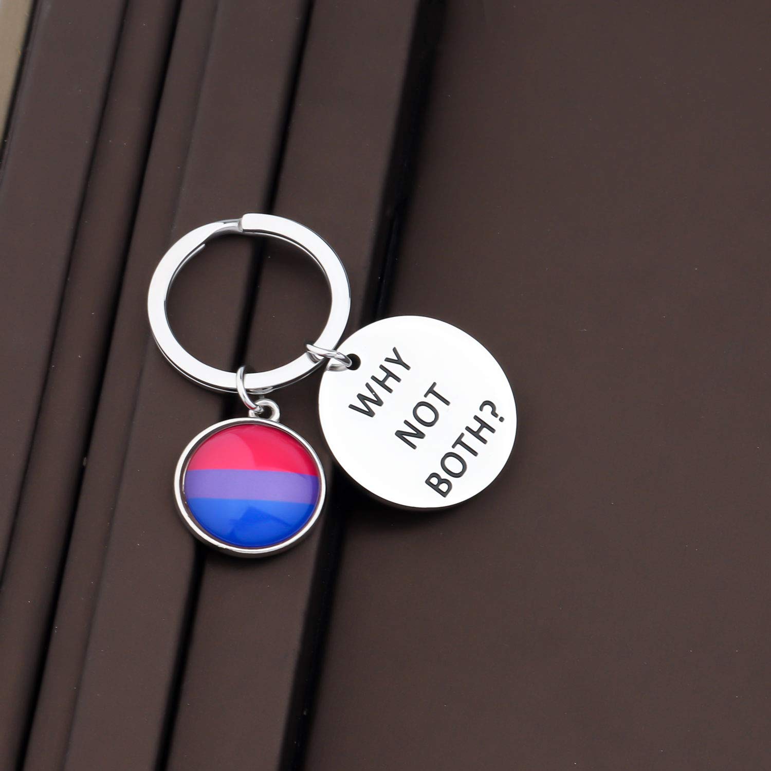 Bisexual Pride Keychain - LGBTQ+ Jewelry & Bi Pride Gift for Men & Women - Perfect for Pride Parades, Coming Out Celebrations & Everyday Wear