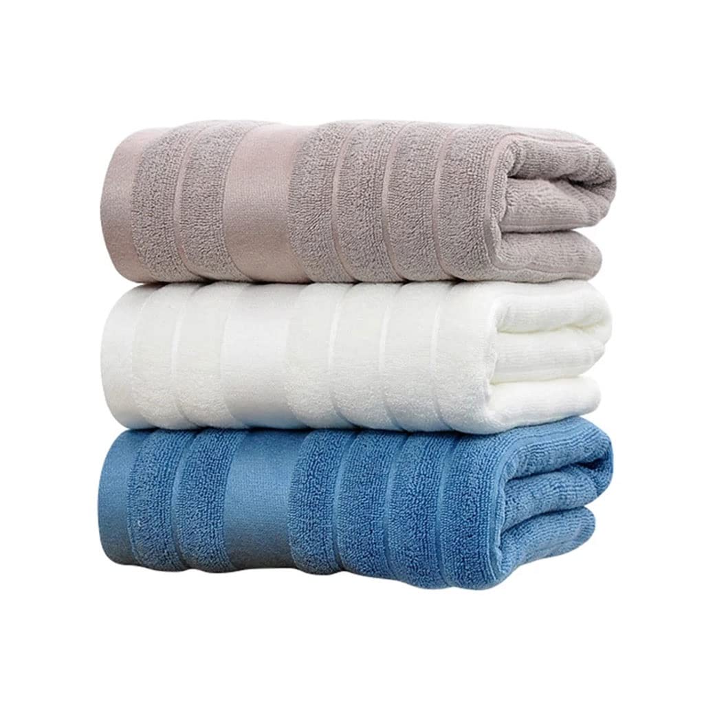 Premium Cotton Bath Towels Set - 34x75cm & 70x140cm Quick-Dry Thick Soft Microfiber Terry Towels for Adults - Perfect for Bathroom, Shower, Spa, Gym and Beach (Color: A, Size: 70x140cm)