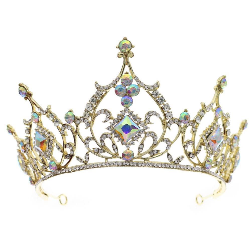 FOMIYES Bridal Crown Rhinestone Headband for Women - Baroque Crystal Tiara Hair Accessories for Wedding, Princess Bride, Europe Style - Perfect for Bridal Shower, Bachelorette Party & Formal Events