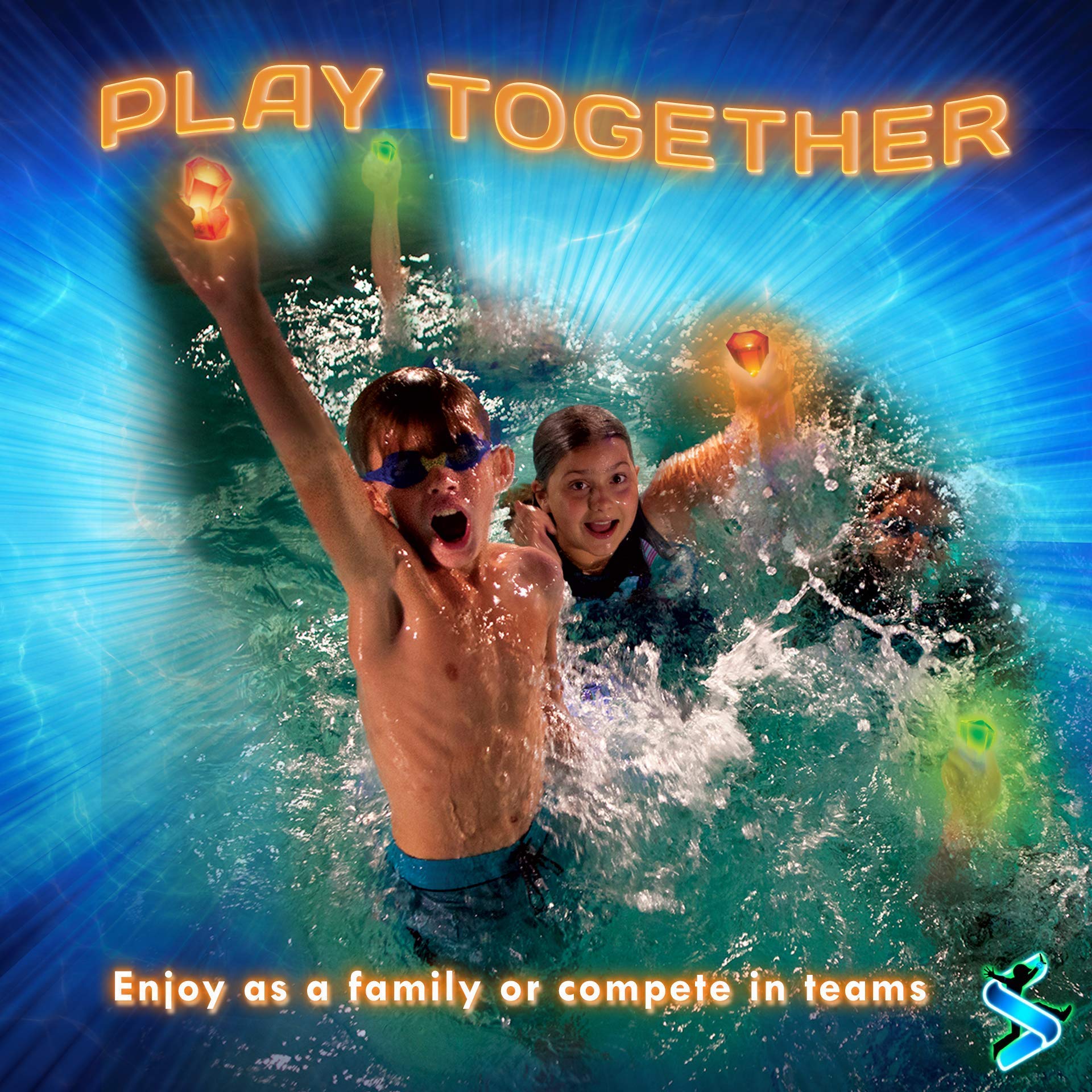 Starlux Games Ultimate Pool Party Set - 5 Vibrant Colors & 10 Fun Game Options for Outdoor Summer Parties, Family Gatherings & Backyard Fun