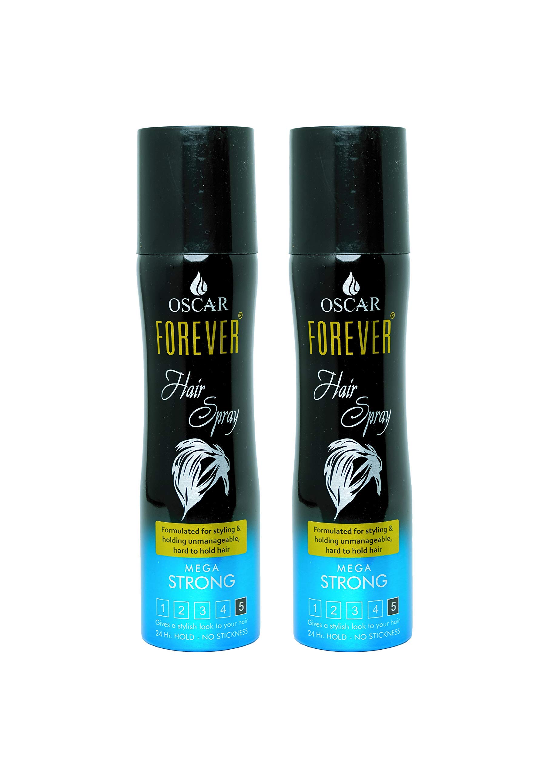 Oscar Forever Hair Spray - Strong Hold Styling Hairspray with Nourishing Formula for Men & Women (135ml, Pack of 2) | Perfect for Daily Hairstyling, Salon-Quality Finish & All-Day Hold