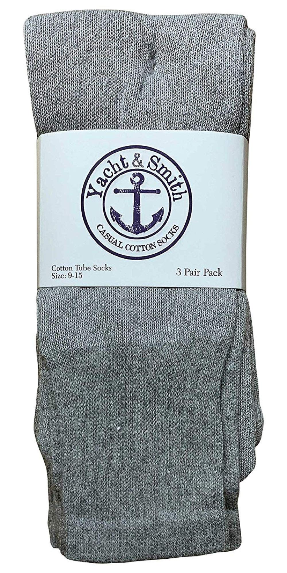 48 Pairs Yacht & Smith 26 Inch Women's Cotton Tube Socks - Breathable Athletic Socks for Sports, Running, Referees - Size 9-11 - Perfect for Workouts, Gym, and Casual Wear