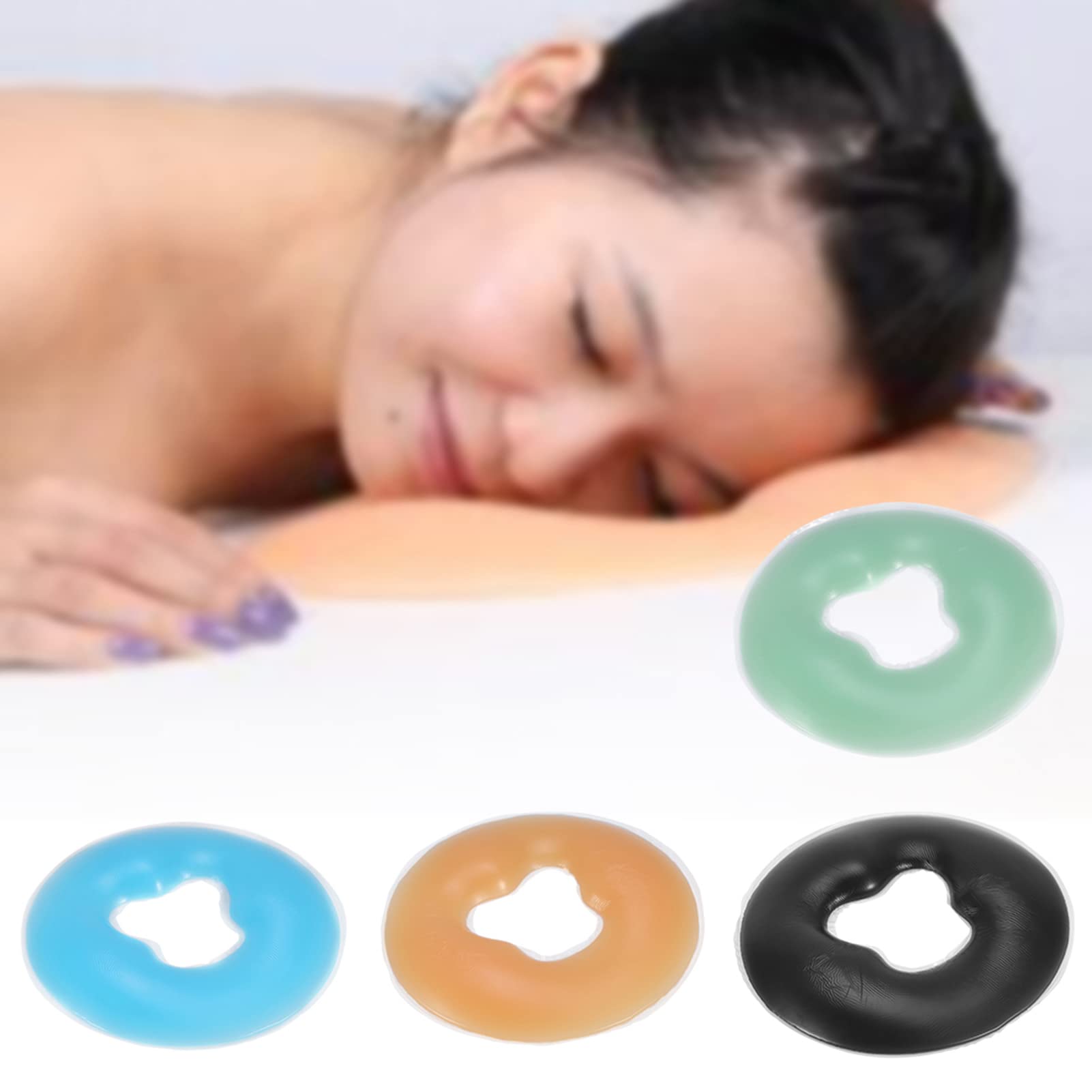 Wakects Silicone Gel Face Massage Pillow - Reusable Beauty Salon & SPA Table Pad, 26 x 1.8cm, 4 Colors (Sky Blue) | Skin Care, Facial Relaxation & Anti-Aging Treatment