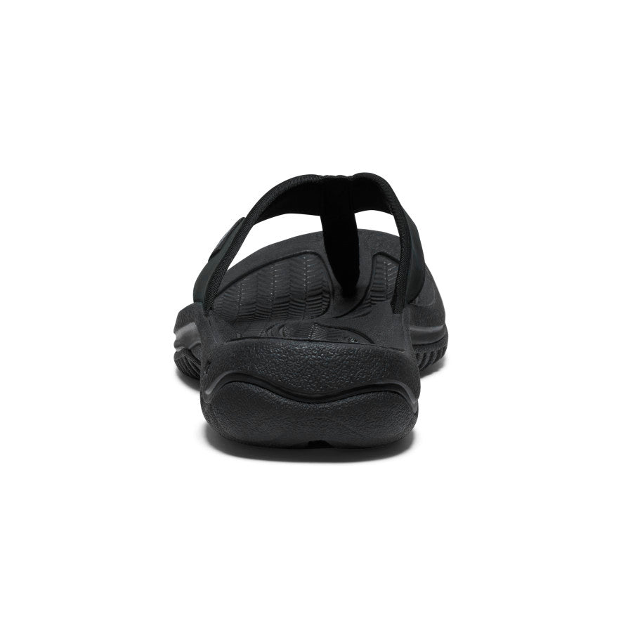 Premium Men's Kona Leather Flip Flops - Comfortable Black & Steel Grey Sandals for Beach, Pool, and Casual Summer Wear