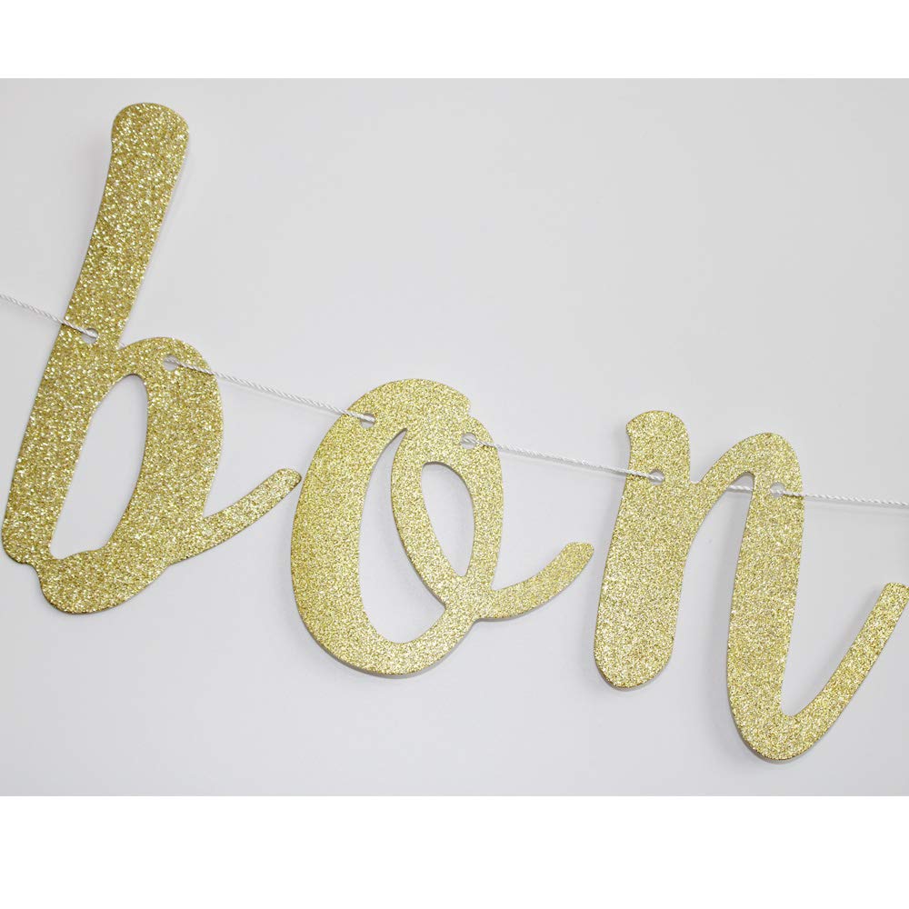 Bon Voyage Banner - Gold Glitter Travel Sign & Garland Decorations for Travel Theme Parties, Graduation Celebrations, Retirement Parties & Moving Away Events - Perfect for Wall Decor, Photo Backdrops & Party Supplies