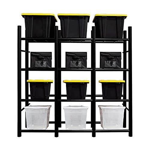 Heavy Duty 12 Tote Rack - DFAE2MBW0431-HD Storage Organizer for Warehouse, Garage & Retail Use