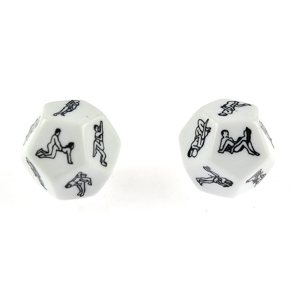 2 Pack 12-Sided Sex Position Dice Set - Fun Adult Game for Couples & Bachelor Parties - Novelty Gift for Romantic Nights & Spicing Up Relationships