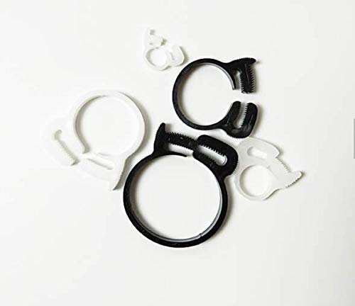 300-Pack White POM Small Plastic Ratchet Hose Clamps - Manual Twist 5.6-6.0mm for Automotive, Plumbing & DIY Projects - Durable Fasteners for Water Pipes, Fuel Lines & Air Hoses
