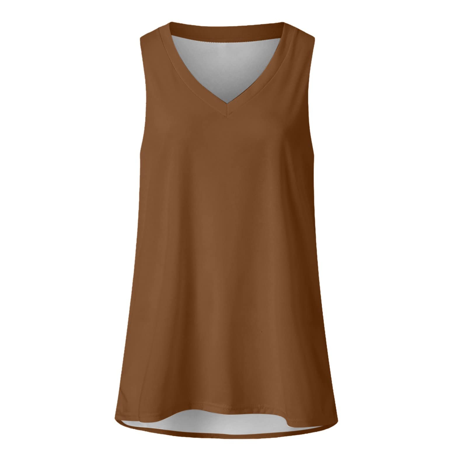 Women's Cotton V-Neck Tank Tops - Summer Sleeveless Blouse for Casual Wear