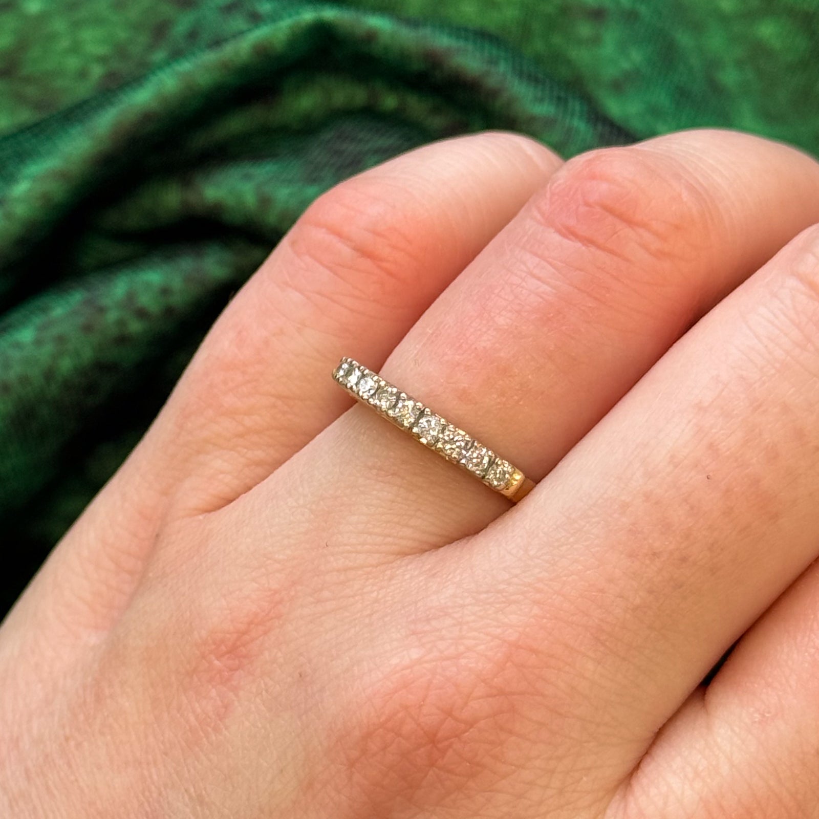 0.20ctw Semi Eternity Diamond Wedding Band Ring - Size 6.5 - Perfect for Engagement, Anniversary & Bridal Jewelry Gifts