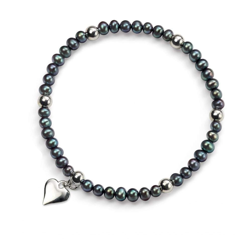 Elegant Silver Peacock Pearl Heart Bracelet for Women - Perfect Gift for Valentine's Day, Anniversary & Special Occasions