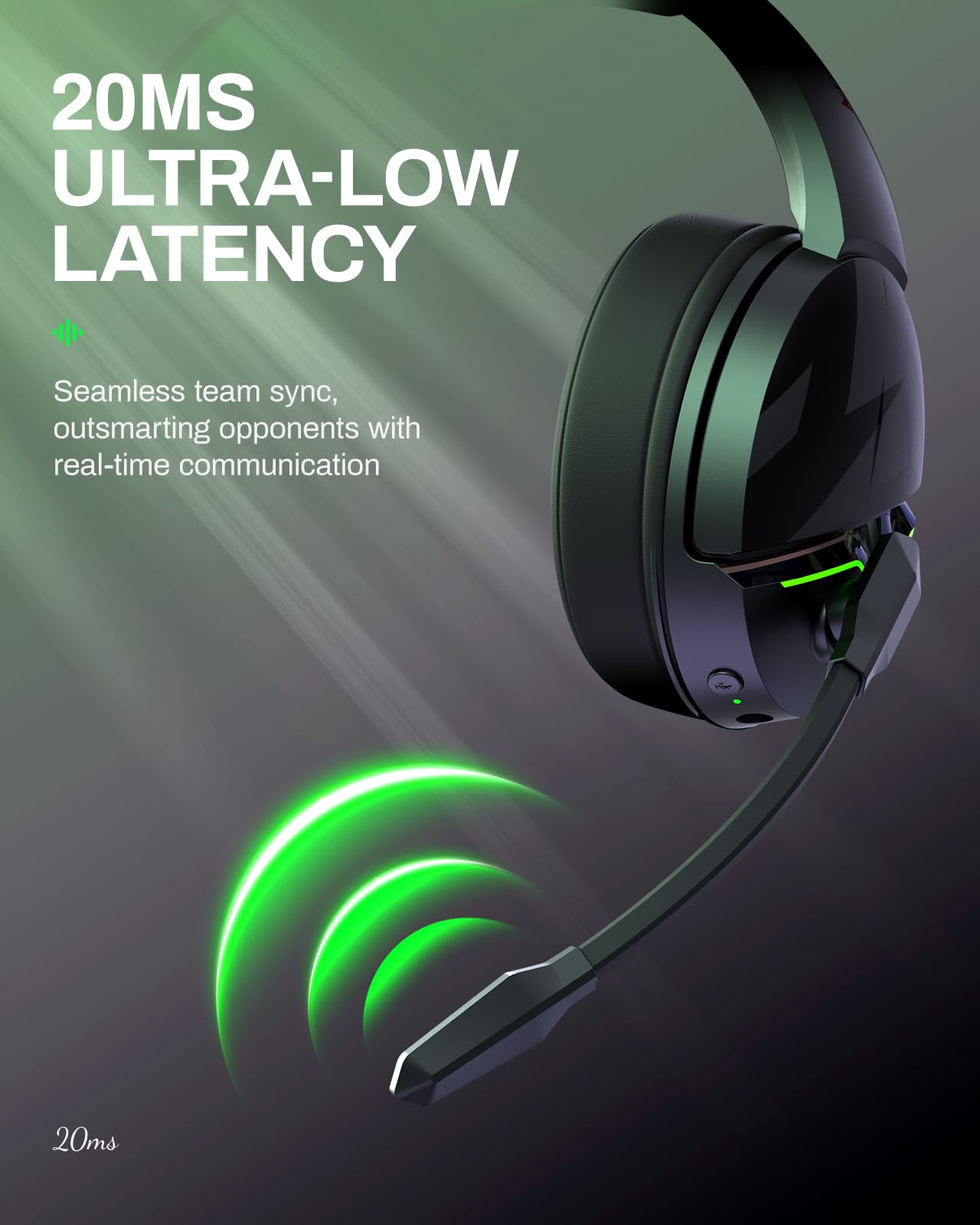 Acer 2.4GHz Wireless Gaming Headset with 100H Battery Life - 50mm Drivers & Clear Mic - Bluetooth 5.3 & 3.5mm Jack - Compatible with PC, PS4, PS5 - Perfect for Gaming, Online Meetings & Music Listening