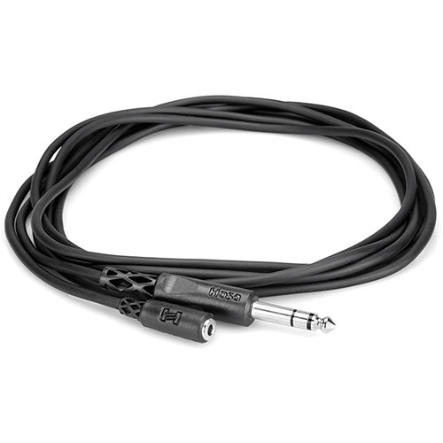Hosa Technology Stereo Mini Female to Stereo 1/4 Male Headphone Extension Cable 10ft - High-Quality Audio Adapter for DJ Equipment, Studio Headphones, and Music Instruments
