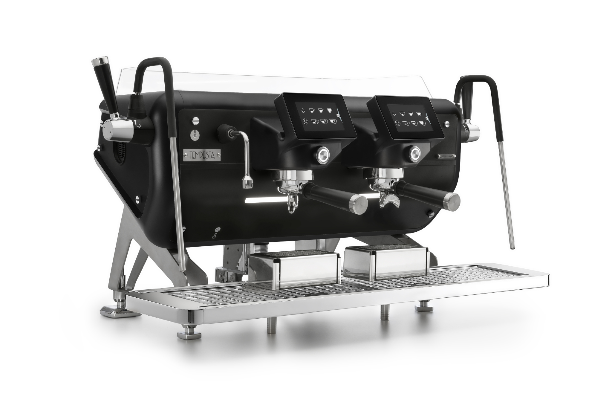 Barista Attitude Tempesta 2 Group Espresso Machine - Commercial Grade Multiboiler Coffee Maker for Cafes & Restaurants - Sleek Black Design for Professional Coffee Shops & Home Baristas