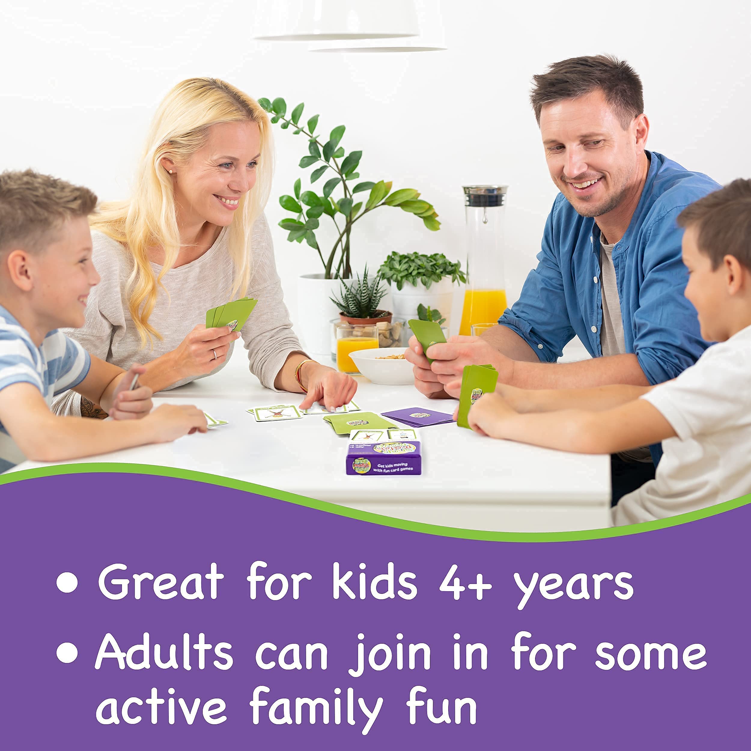 Kids Exercise Cards - Indoor Fitness Equipment for Children, Fun Exercise Games & PE Teacher Supplies for Classroom, Recess & Adapted PE Activities - Perfect for Home, School & Therapy Use