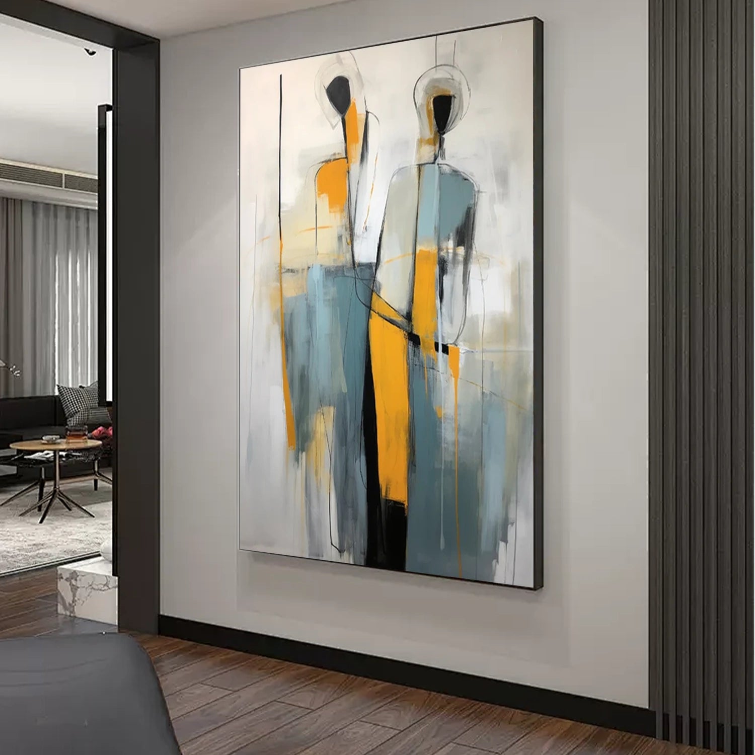 Contemporary Abstract Minimalist Wall Art Painting - Modern Home Decor for Living Room, Bedroom & Office | #CW020