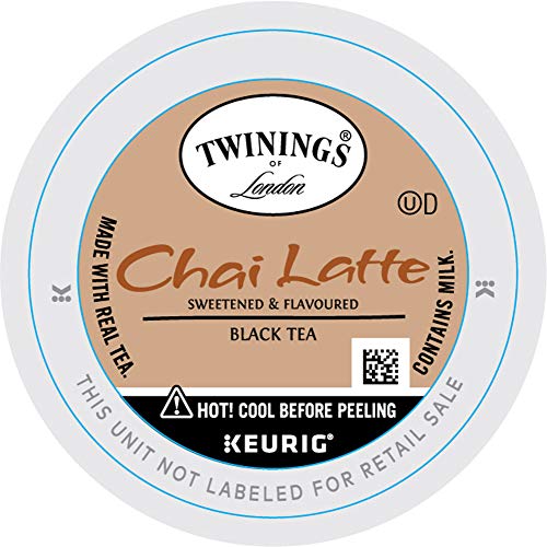 Twinings of London Chai Latte Tea K-Cups for Keurig - 12 Count (Pack of 1) | Spiced Black Tea Pods | Perfect for Morning Boost & Afternoon Relaxation