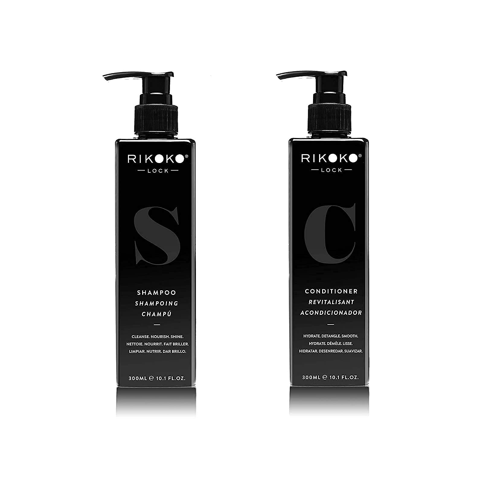 LOCK Coconut Shampoo with Vanilla & Cinnamon Bark (300mL) + Coconut Conditioner with Ginger & Hibiscus (300mL) Bundle | Hydrating Hair Care for Dry, Damaged Hair | Perfect for Daily Use & Salon-Quality Results at Home