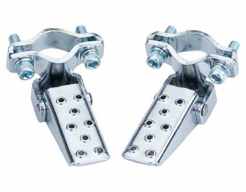 Lowrider Steel Foldable Fork Step Chrome Pegs for Bike, Bicycle, BMX, Mountain Bike & Beach Cruiser - Perfect for Custom Motorcycles, Stunt Riding & Urban Commuting