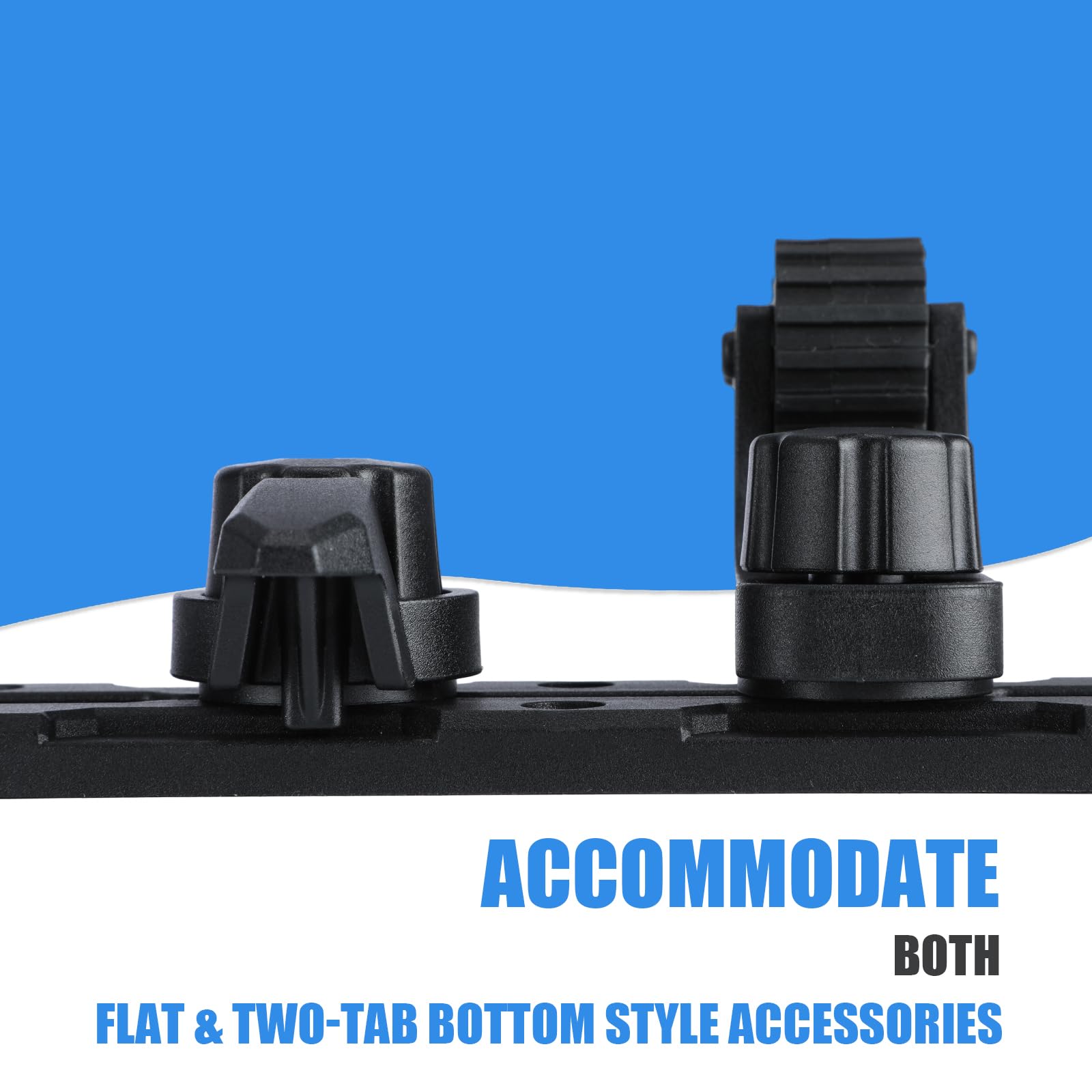 Premium Kayak Track Mount System - 2 Pack Black Low Profile 10.5