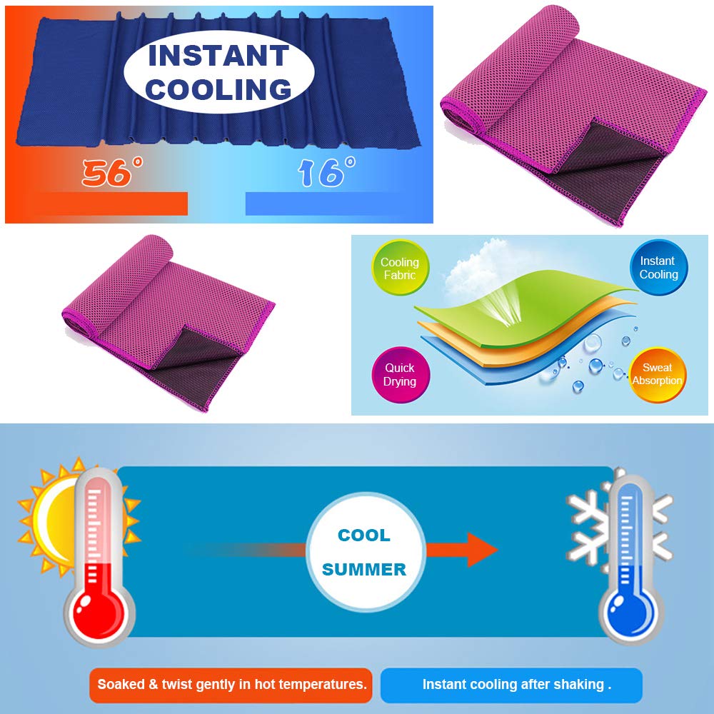 20 Pack Microfiber Cooling Towels (40