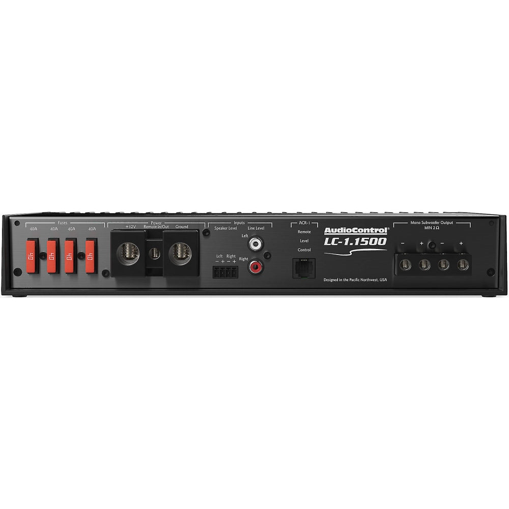 AudioControl LC 1.1500 1500W Max (850W RMS) Monoblock Car Amplifier with AccuBASS - High Power Bass Boost for Car Audio Systems, Subwoofers, and Custom Vehicle Sound Setups