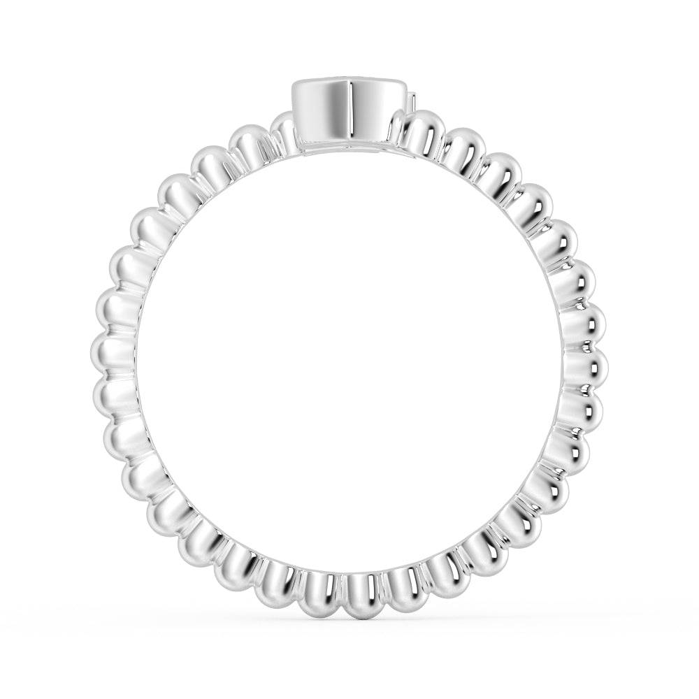 Lab Grown Diamond Personalized Initial Promise Ring for Women - Custom Engraved Name & Date - 14K Gold/Platinum/Silver - Perfect for Anniversaries, Engagements & Special Occasions