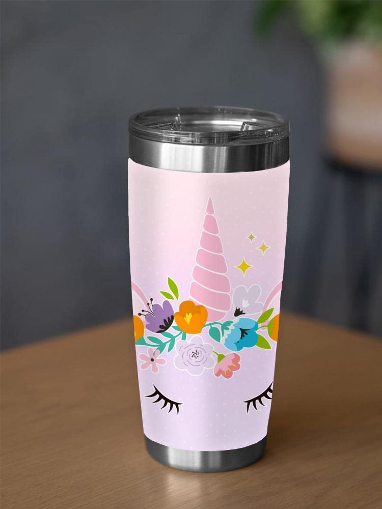 Unicorn with Flowers Tumbler - Insulated Stainless Steel Water Bottle for Kids & Adults | Perfect for School, Gym, Hiking & Outdoor Activities