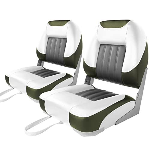 A-Low Back-White/Green, 2 Seats