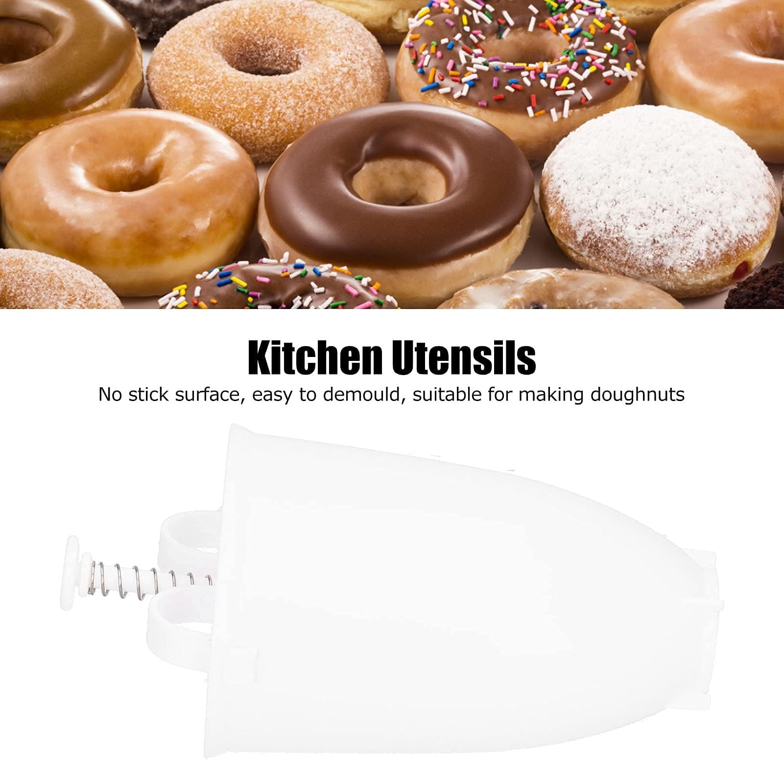 Mini Donut Maker Machine - Manual DIY Donut Hole Dispenser & Doughnut Mold for Homemade Biscuits, Perfect for Kitchen Baking, Breakfast & Party Snacks