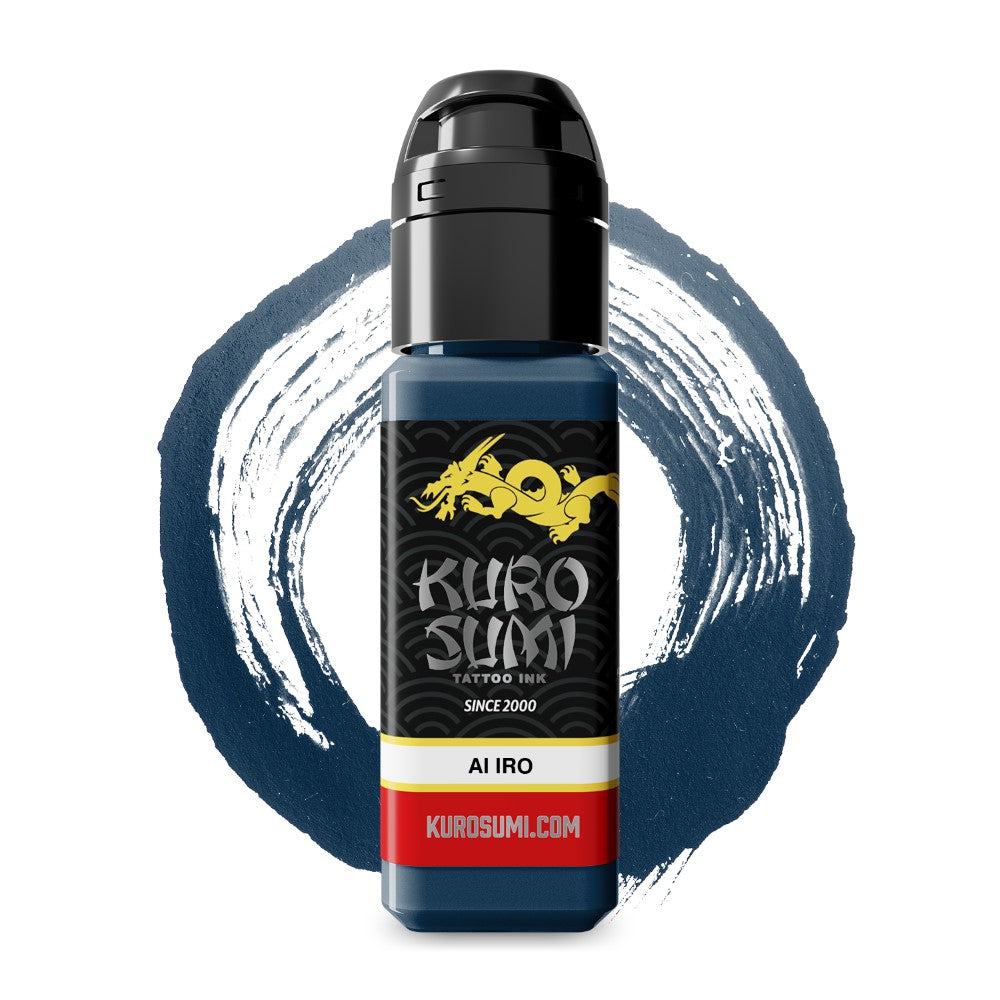 Kuro Sumi Ai Iro Tattoo Ink - Premium Black & Blue Tattoo Ink for Professional Artists - Perfect for Sleeves, Portraits & Detailed Tattoo Work