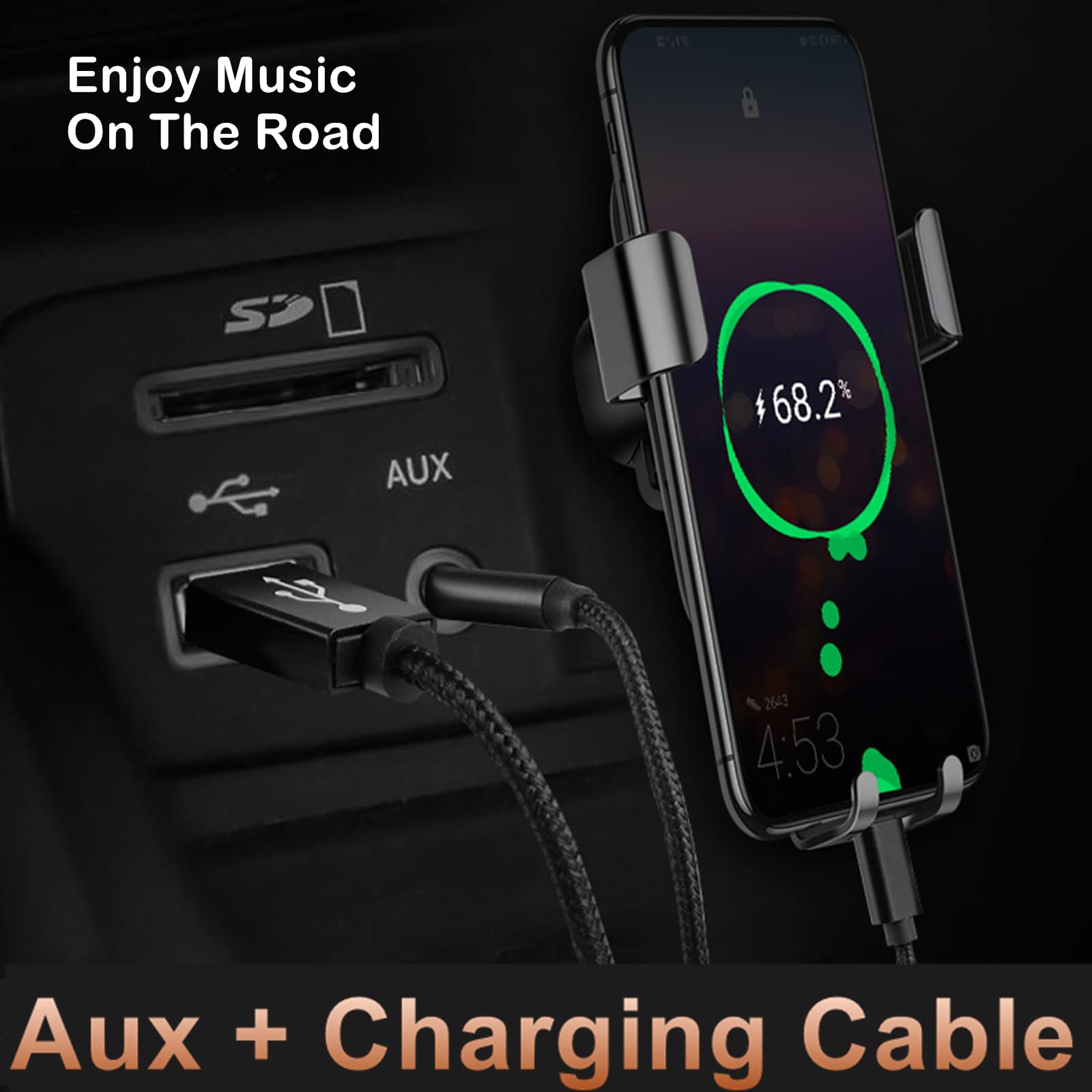 YCTech USB C to Aux Cable with Car Charger - 3.5mm Braided Nylon Audio Aux Cable for iPhone 16/15 Pro Max/Plus, Samsung S24/S23/S22 Ultra & Android Phones - Perfect for Car Audio & Hands-Free Calling