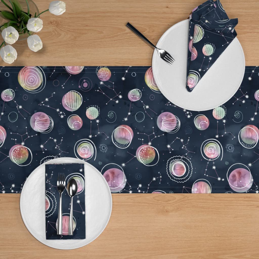 Cosmic Watercolor Planets Table Runner - 108