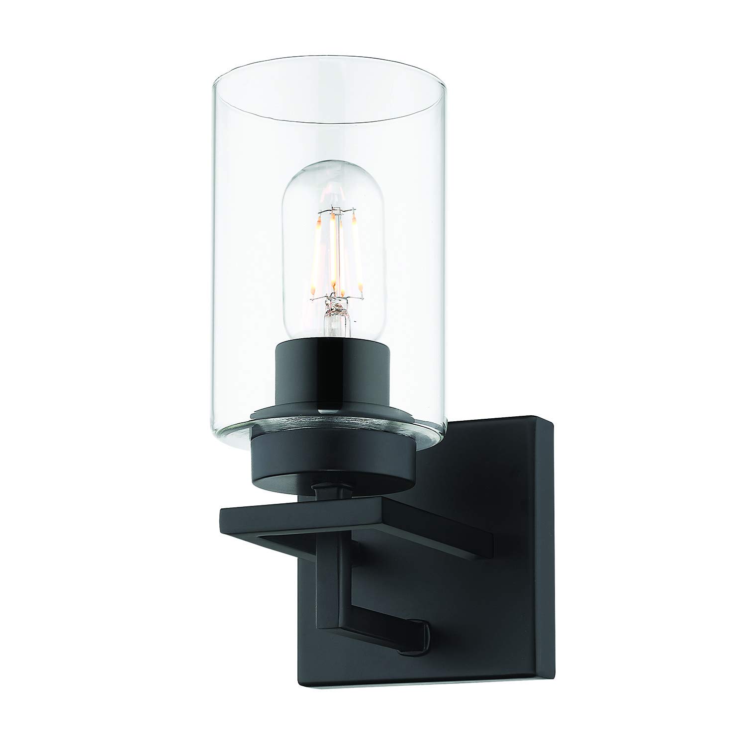 Golden Lighting 6070-BA1 BLK Tribeca Bath Fixture - Matte Black Vanity Lights for Bathroom, Over Mirror Lighting - Perfect for Modern Bathroom, Powder Room & Dressing Area Makeup Lighting