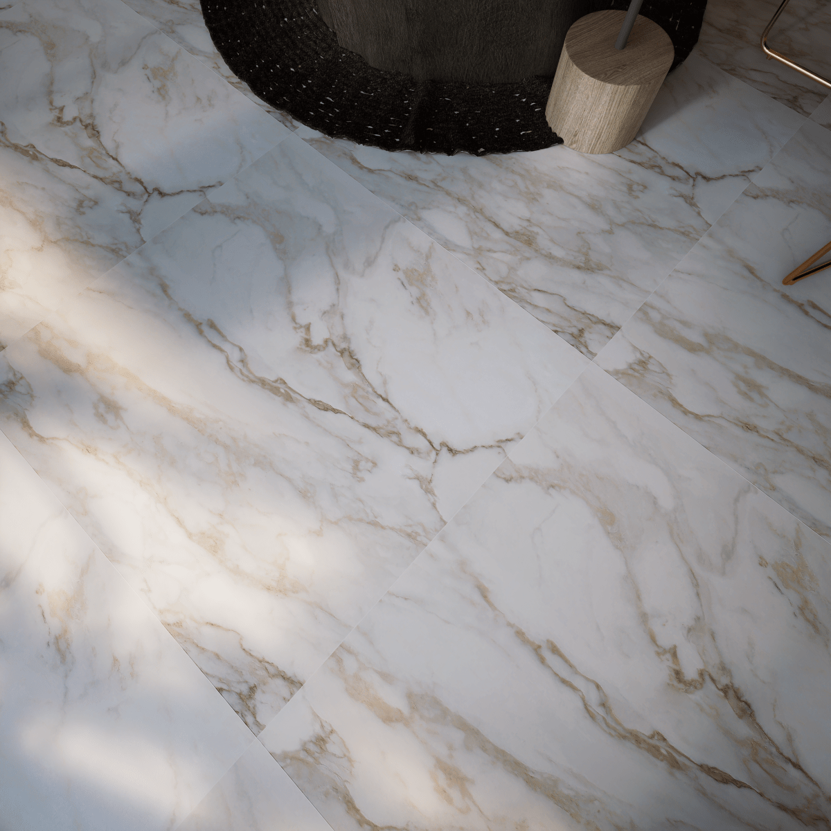32 x 32 Inch Calacatta Paonazzo Polished Rectified Glazed Porcelain Wall Tile - Premium Kitchen Backsplash & Bathroom Flooring Solution