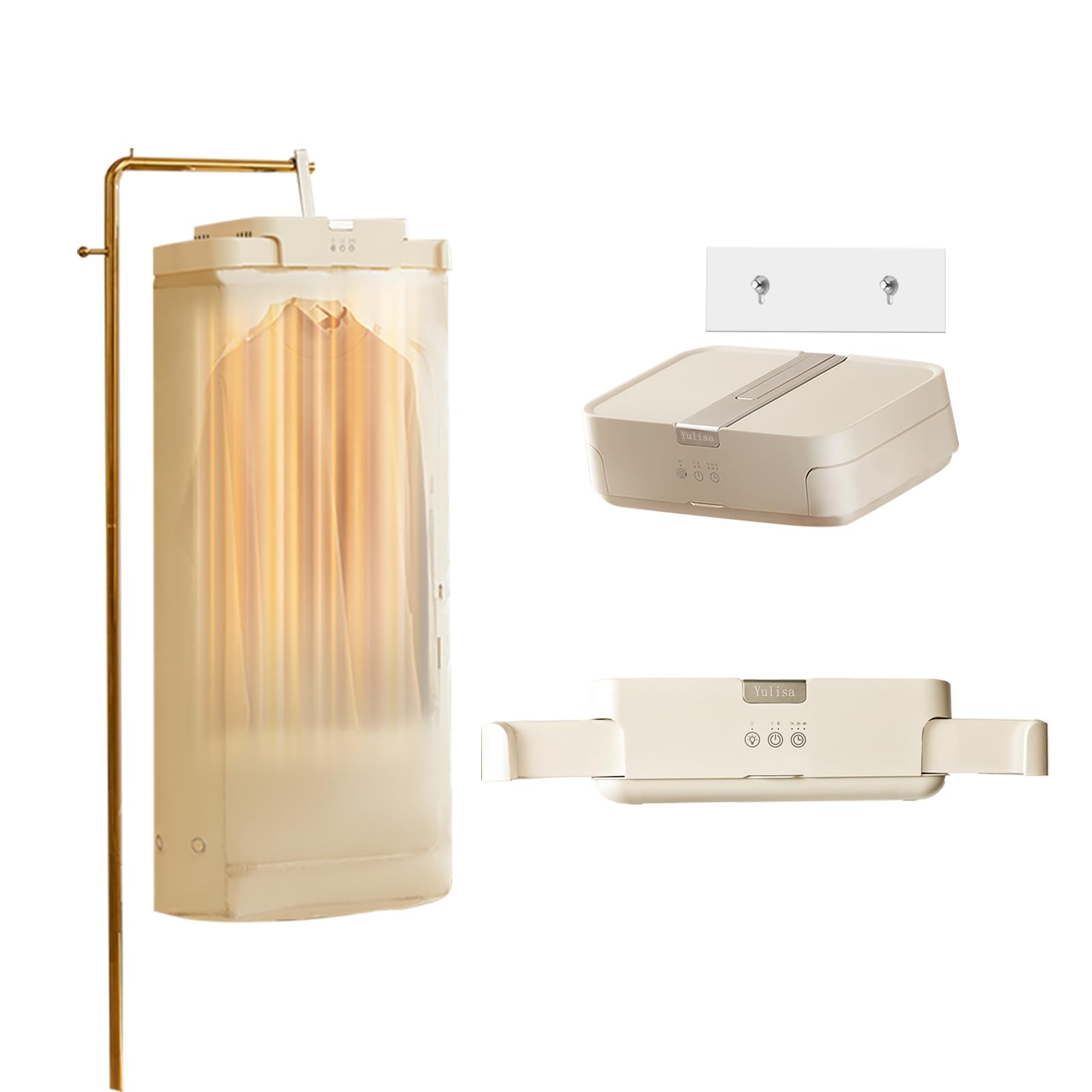 Yulisa 110V Retractable Clothes Dryer - 600W Portable Laundry Dryer for Small Spaces, 3.5 cu.ft Capacity - Ideal for Underwear, Baby Clothes & Lightweight Garments - Perfect for Apartments, RVs, Dorms & Travel Use