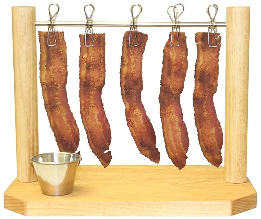 Premium Wooden Bacon Serving Tray - Unique Housewarming Gift for Men, Father's Day Present & BBQ Party Essential - Perfect for Entertaining, Charcuterie Boards & Kitchen Decor