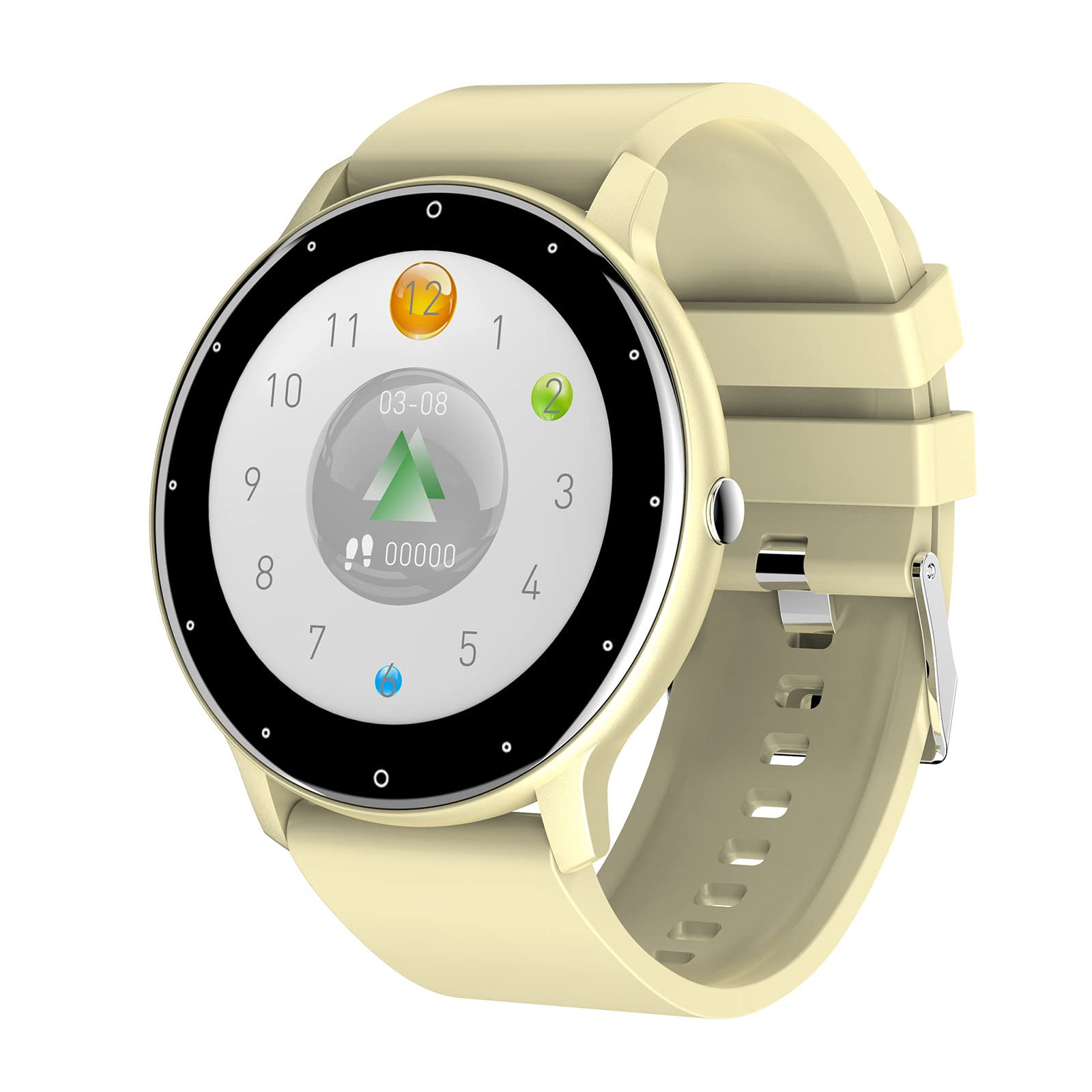 Smart Watch for Women & Men - Fitness Tracker with Heart Rate Monitor, Blood Pressure, Waterproof, Message Notifications, Full Touch Screen - Perfect for Running, Swimming & Daily Activity Tracking